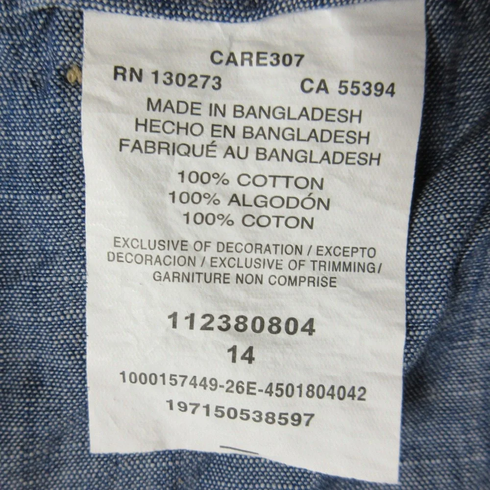LEE Wide Leg Loose Fit Pleated Trouser Pant Sz 14 Indigo Prep Chambray Denim NWT